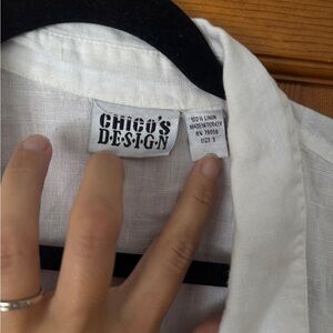 White Linen button down Shirt